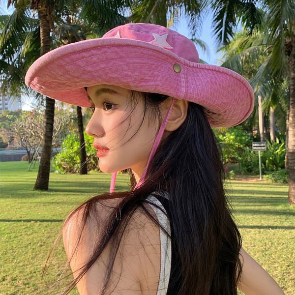 wide brim hats bucket 's fisherman foldable star y2k summer denim outdoor hiking pink sun with uv protection windproof rope 230421, Blue;gray
wide brim hats bucket 's fisherman foldable star y2k summer denim outdoor hiking pink sun with uv protection windproof rope 230421, Blue;gray