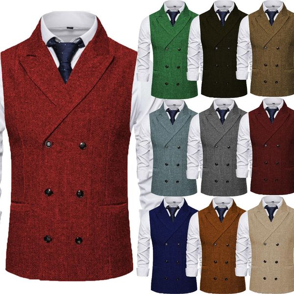 blazers men's vest burgundy herringbone tweed tailored collar doublebreasted vests coffee business waistcoat for men clothing 2022, White;black
blazers men's vest burgundy herringbone tweed tailored collar doublebreasted vests coffee business waistcoat for men clothing 2022, White;black