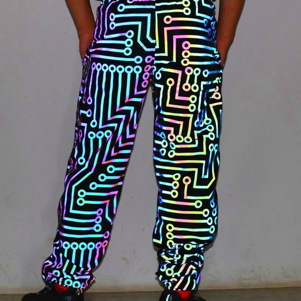 pants men geometric circuit lines colorful reflective hip hop pants women harajuku punk joggers casual jogging sweatpants, Black
pants men geometric circuit lines colorful reflective hip hop pants women harajuku punk joggers casual jogging sweatpants, Black
