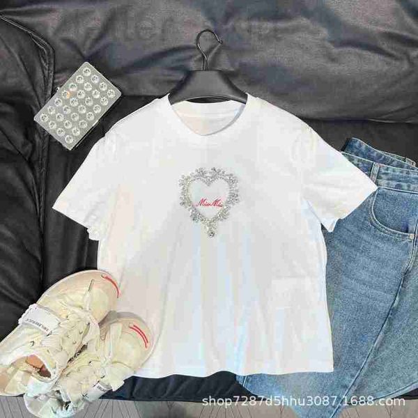 women's t-shirt designer 23 spring/summer new niche design trendy brand heavy craftsmanship nail bead decoration bingbing shiny short s, White
women's t-shirt designer 23 spring/summer new niche design trendy brand heavy craftsmanship nail bead decoration bingbing shiny short s, White