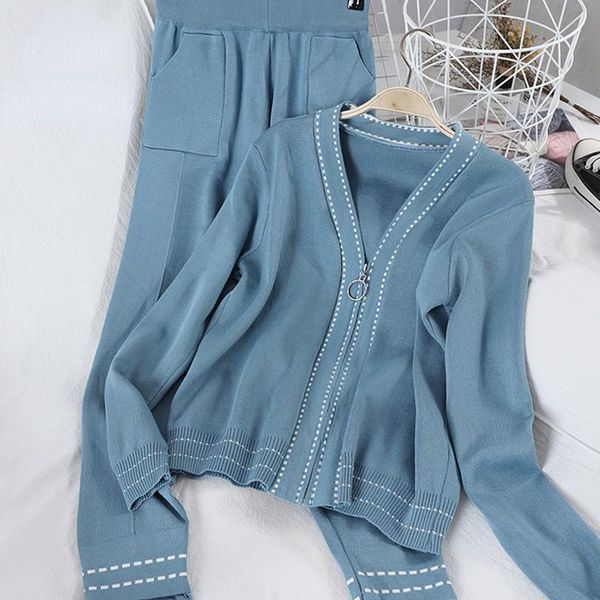 pants women stylish suit lady chic v neck zipper long sleeve coats causl long pants solid knitting 2 piece set autumn winter 2022, White
pants women stylish suit lady chic v neck zipper long sleeve coats causl long pants solid knitting 2 piece set autumn winter 2022, White