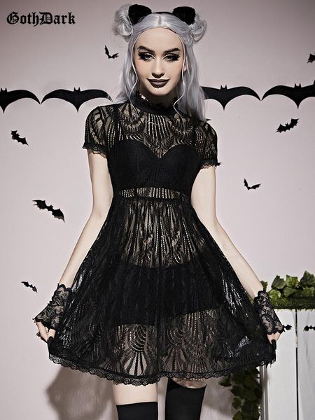 dresses goth dark lace see through mall gothic women dresses grunge aline black mock neck mini dress punk summer party alt clothes, Black;gray
dresses goth dark lace see through mall gothic women dresses grunge aline black mock neck mini dress punk summer party alt clothes, Black;gray