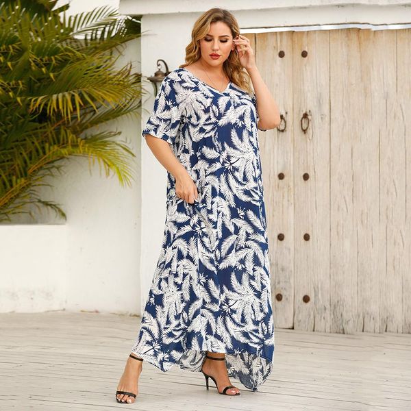 dresses loose oversized maxi long dress women summer v neck short sleeve leaves print casual dress plus size women clothing, Black
dresses loose oversized maxi long dress women summer v neck short sleeve leaves print casual dress plus size women clothing, Black