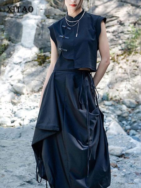 dresses xitao black skirt irregular drawstring small fresh elastic waist goddess fan pleated 2022 summer loose elegant skirt wld8198, White;black
dresses xitao black skirt irregular drawstring small fresh elastic waist goddess fan pleated 2022 summer loose elegant skirt wld8198, White;black