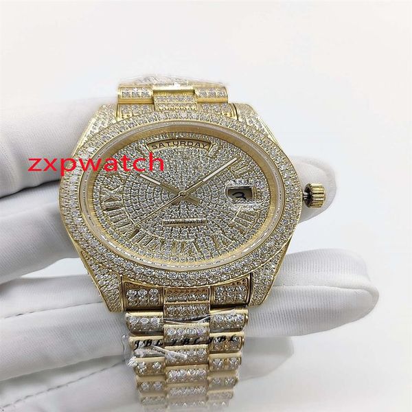 40mm hip hop gold diamond watches 904 stainless steel watch diamonds face with diamond strap automatic mens wristwatch313k, Slivery;brown
40mm hip hop gold diamond watches 904 stainless steel watch diamonds face with diamond strap automatic mens wristwatch313k, Slivery;brown