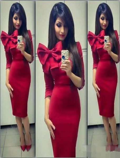 red cocktail dresses with bow mermaid 12 sleeve knee length prom dress sheath short bridesmaids dress7068116, Black
red cocktail dresses with bow mermaid 12 sleeve knee length prom dress sheath short bridesmaids dress7068116, Black