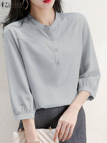 t-shirt zanzea woman autumn solid color blouse 3/4 sleeve oneck button cuffs femme casual elegant loose holiday thin shirt 2022, White
t-shirt zanzea woman autumn solid color blouse 3/4 sleeve oneck button cuffs femme casual elegant loose holiday thin shirt 2022, White