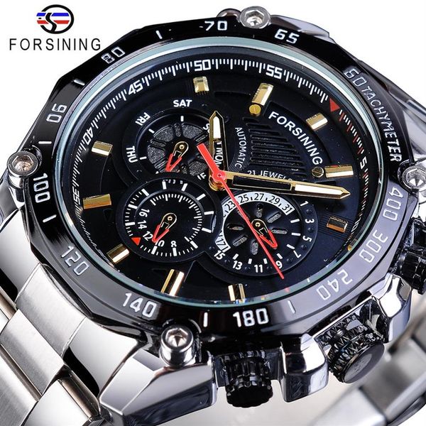 forsining sport style men's mechanical watches black automatic 3 sub dial date stainless steel belts outdoor military wristwa221u, Slivery;brown
forsining sport style men's mechanical watches black automatic 3 sub dial date stainless steel belts outdoor military wristwa221u, Slivery;brown