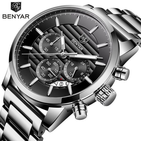 reloj hombre 2017 benyar fashion chronograph sport mens watches brand luxury military quartz watch clock relogio masculino338w, Slivery;brown
reloj hombre 2017 benyar fashion chronograph sport mens watches brand luxury military quartz watch clock relogio masculino338w, Slivery;brown