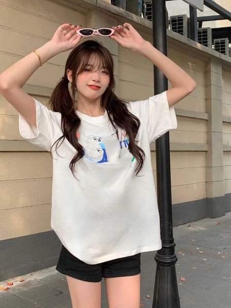 23ss womens t-shirt womens designer clothing tee round neck pure cotton color letter logo printing loose casual short sleeve t shirt womens, White
23ss womens t-shirt womens designer clothing tee round neck pure cotton color letter logo printing loose casual short sleeve t shirt womens, White