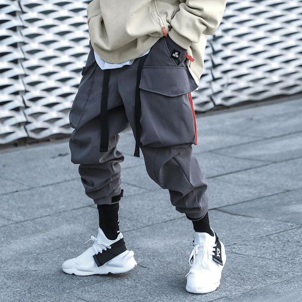 pants function double ribbon button waist trousers men's clothes loose cubic pocket jogger cargo pants beam hiphop high street, Black
pants function double ribbon button waist trousers men's clothes loose cubic pocket jogger cargo pants beam hiphop high street, Black