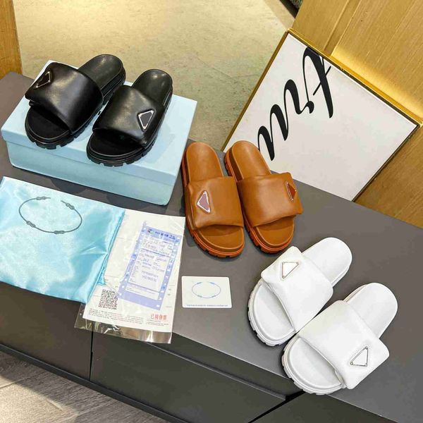 new soft padded nappa leather slippers slide summer platform sandals shoes slip-on triangle flats sandal women luxury designer slides slippe, Black
new soft padded nappa leather slippers slide summer platform sandals shoes slip-on triangle flats sandal women luxury designer slides slippe, Black