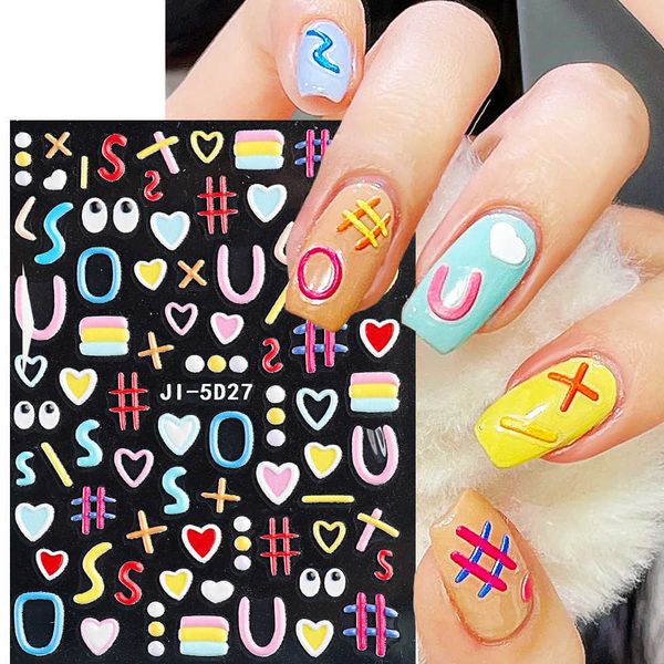 stickers decals 5d embossed cartoon nails art stickers colorful heart oval simple geometric lines design fun nail decals manicure glji5d27 j, Black
stickers decals 5d embossed cartoon nails art stickers colorful heart oval simple geometric lines design fun nail decals manicure glji5d27 j, Black