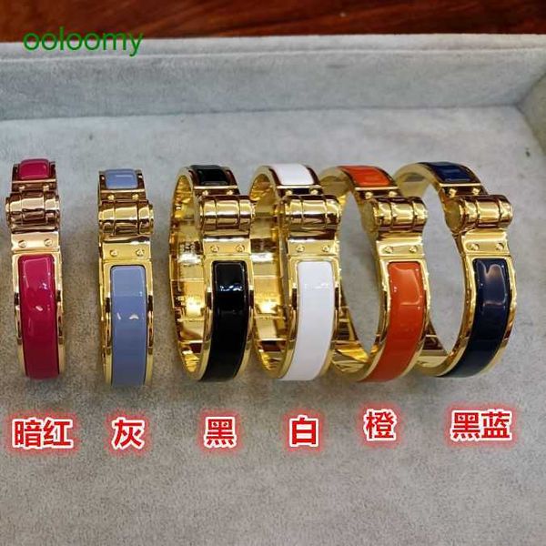 hemres designer bracelet clic enamel men's and women's h s925 sterling silver 18k gold plated personalized simple fashion couple s, Black
hemres designer bracelet clic enamel men's and women's h s925 sterling silver 18k gold plated personalized simple fashion couple s, Black