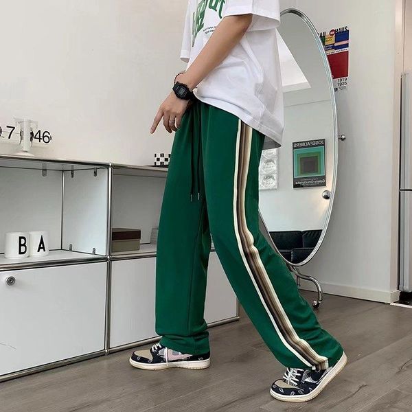 pants 2022 new arrivals striped vintage green casual men tracksuit pants allmatch sweatpants male baggy women straight long trousers, Black
pants 2022 new arrivals striped vintage green casual men tracksuit pants allmatch sweatpants male baggy women straight long trousers, Black