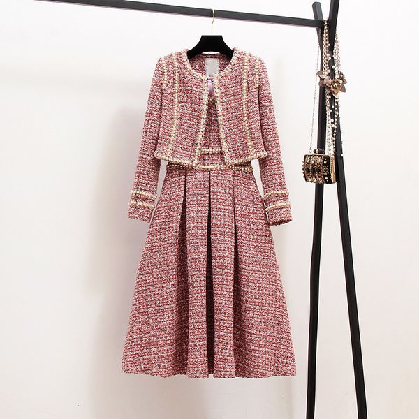 two piece dress autumn women 2 piece set tweed short jacket coatbeading vest dress elegant fashion party dresses 2 sets 230422, White
two piece dress autumn women 2 piece set tweed short jacket coatbeading vest dress elegant fashion party dresses 2 sets 230422, White
