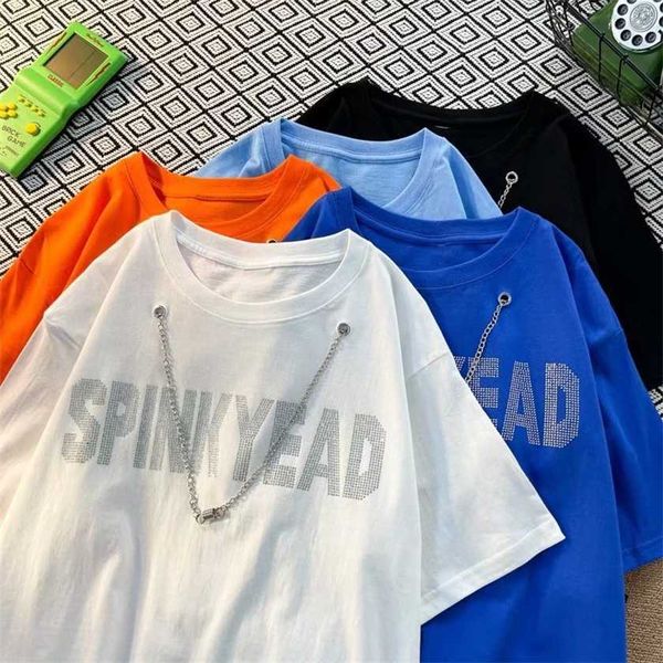 26% off hip hop street letter diamond short sleeve t-shirt men's ins fashion american couple loose casual top, White;black
26% off hip hop street letter diamond short sleeve t-shirt men's ins fashion american couple loose casual top, White;black