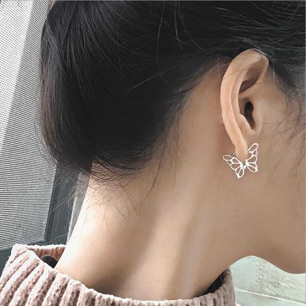 charm new vintage earring jewelry fashion silver color hollow butterfly shape earrings for women 2021 simple alloy earrings party gift aa230, Golden 
charm new vintage earring jewelry fashion silver color hollow butterfly shape earrings for women 2021 simple alloy earrings party gift aa230, Golden
