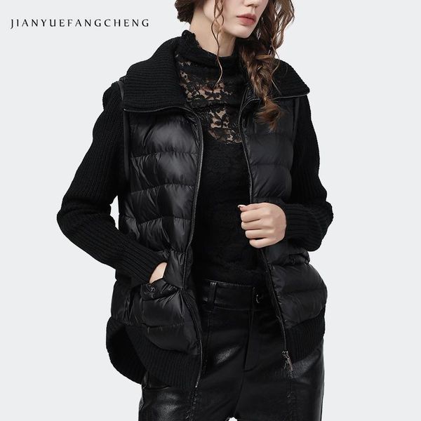 parkas fashion detachable knitted patchwork women down jacket two wear long sleeve black zipper puffer coats warm ladies winter jackets
parkas fashion detachable knitted patchwork women down jacket two wear long sleeve black zipper puffer coats warm ladies winter jackets