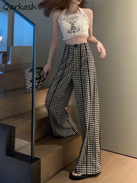 women's pants capris plaid wide leg pants women baggy thin summer aesthetic trousers mopping pantalones de mujer all-match high waist k, Black;white
women's pants capris plaid wide leg pants women baggy thin summer aesthetic trousers mopping pantalones de mujer all-match high waist k, Black;white
