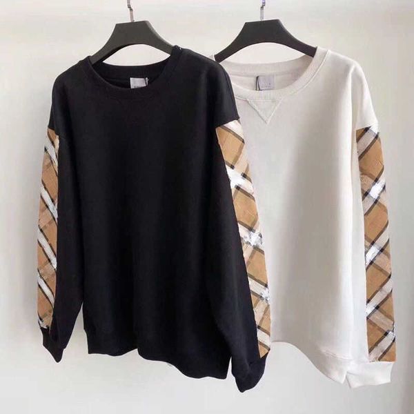 mens sweatshirt designer sweater plaid stitching pure cotton round neck long sleeve t shirt burb loose sweater men's and women's b, Black
mens sweatshirt designer sweater plaid stitching pure cotton round neck long sleeve t shirt burb loose sweater men's and women's b, Black