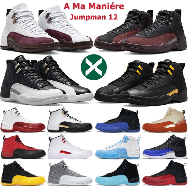 2023 men retro basketball shoes 12s playoffs royalty black taxi black ovo white university gold cherry reverse flu game mens trainers sports
2023 men retro basketball shoes 12s playoffs royalty black taxi black ovo white university gold cherry reverse flu game mens trainers sports