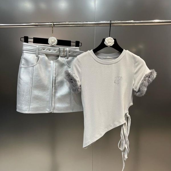 dress prepomp autumn faux fur short sleeve diamonds letters bandage irregular t shirt pu mini skirt two piece set outfits women gf927, White
dress prepomp autumn faux fur short sleeve diamonds letters bandage irregular t shirt pu mini skirt two piece set outfits women gf927, White