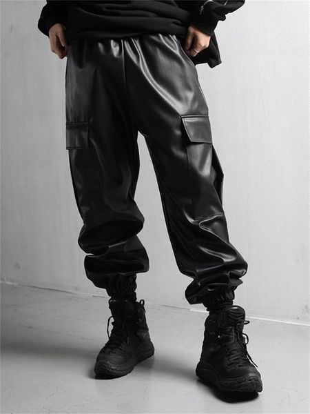 pants men's cargo leather pants fall winter new classic dark department fashion trend pocket decoration loose oversized pants, Black
pants men's cargo leather pants fall winter new classic dark department fashion trend pocket decoration loose oversized pants, Black