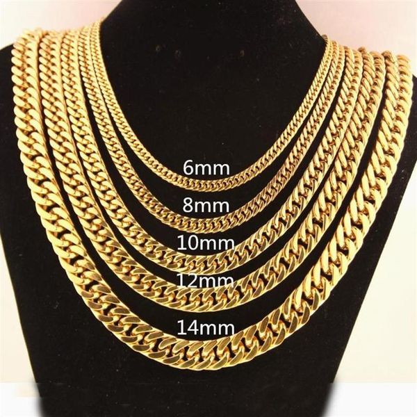 chains 6 8 10 12 14 17 19mm width trendy gold chain for men women hip hop jewelry stainless steel curb necklace jewelery295q213o, Silver
chains 6 8 10 12 14 17 19mm width trendy gold chain for men women hip hop jewelry stainless steel curb necklace jewelery295q213o, Silver