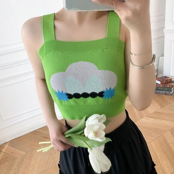 tanks green knit tube women camisole bottoming sleeveless female knitwear print vest 2022 summer new, Black;white
tanks green knit tube women camisole bottoming sleeveless female knitwear print vest 2022 summer new, Black;white