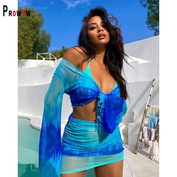 dress prowow mesh women clothing set vneck long sleeve skirt two piece matching beachwear suits fashion tie dye female outfits, White
dress prowow mesh women clothing set vneck long sleeve skirt two piece matching beachwear suits fashion tie dye female outfits, White