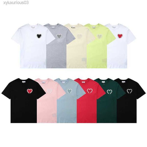 paris fashion mens designer t shirt amis embroidered red heart solid color big love round neck short sleeve t-shirt for men and womenmhvzmhv, White;black
paris fashion mens designer t shirt amis embroidered red heart solid color big love round neck short sleeve t-shirt for men and womenmhvzmhv, White;black