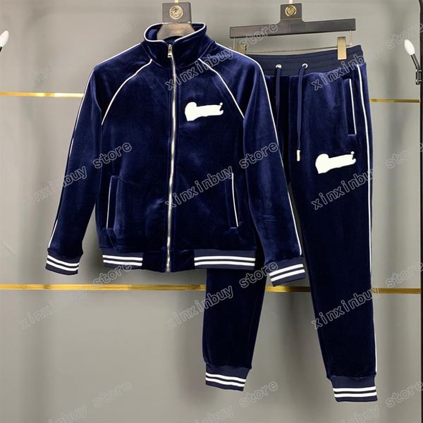xinxinbuy men designer coat jacket velvet sets letter embroidery milano zipper print cotton long sleeve women blue white black m-4308s, Black;brown
xinxinbuy men designer coat jacket velvet sets letter embroidery milano zipper print cotton long sleeve women blue white black m-4308s, Black;brown