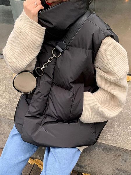 parkas winter down vest casual zipper women sleeveless jackets korean fashion loose solid waistcoat female elegant jacket with pockets, Black
parkas winter down vest casual zipper women sleeveless jackets korean fashion loose solid waistcoat female elegant jacket with pockets, Black
