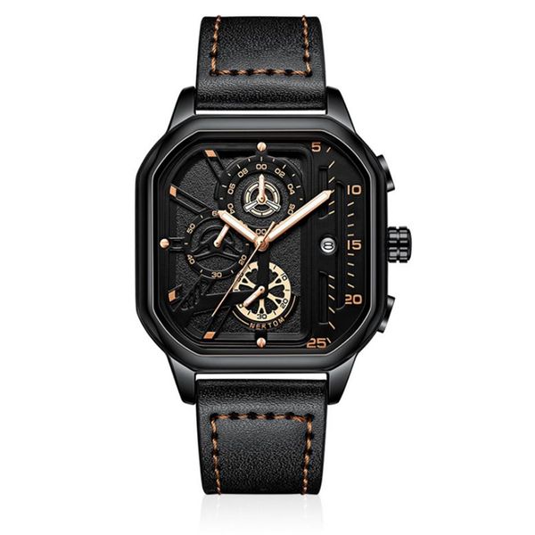 cool black nektom brand hollow out mens watches accurate quartz watch leather strap luminous square dial wristwatches247s, Slivery;brown
cool black nektom brand hollow out mens watches accurate quartz watch leather strap luminous square dial wristwatches247s, Slivery;brown