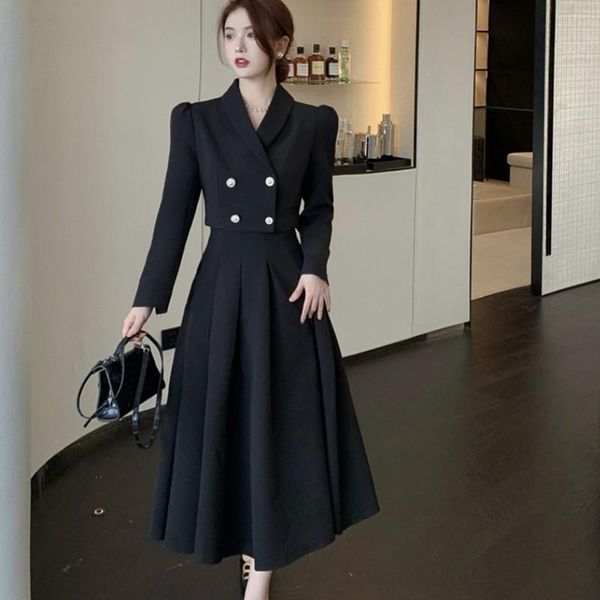 dress fashion temperament for women black long sleeve short blazers + high waist long pleated skirt 2 piece sets female elegant suit, White
dress fashion temperament for women black long sleeve short blazers + high waist long pleated skirt 2 piece sets female elegant suit, White