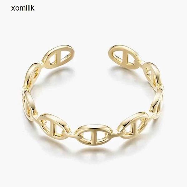 hermm designer bracelet pig nose bracelet copper plated 18k real gold color preserving metal advanced sense fashion chain handwear ea4p, Black
hermm designer bracelet pig nose bracelet copper plated 18k real gold color preserving metal advanced sense fashion chain handwear ea4p, Black
