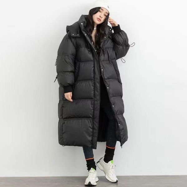 leather winter women down coat long hooded female thick jacket office lady fashion concise loose solid casual allmatch korean parka, Black
leather winter women down coat long hooded female thick jacket office lady fashion concise loose solid casual allmatch korean parka, Black