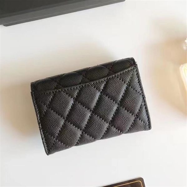 excellent quality black leather card holders women lambskin caviar cardholder mini wallets with box230j, Brown;gray
excellent quality black leather card holders women lambskin caviar cardholder mini wallets with box230j, Brown;gray