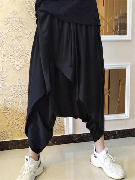 pants men break down pants summer new goth irregular personality modern leisure large size nine minutes pants, Black
pants men break down pants summer new goth irregular personality modern leisure large size nine minutes pants, Black