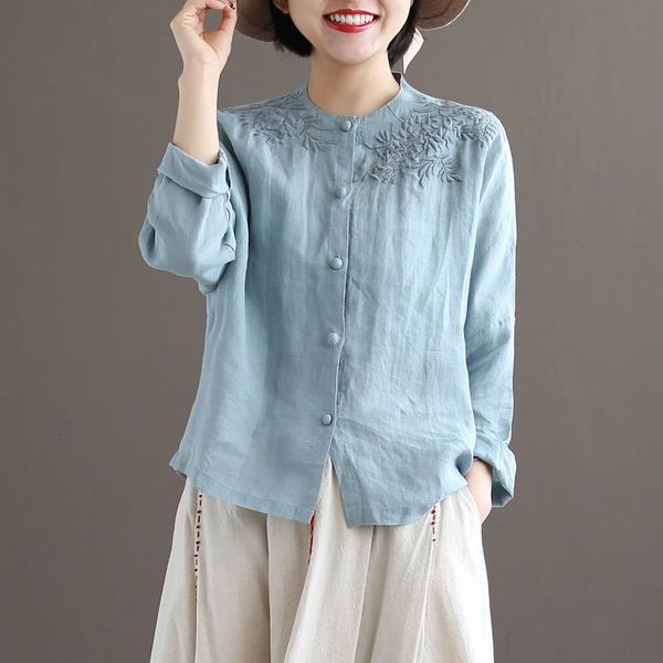 women's blouses shirts blouse women embroidered spring clothing style loose long sleeve medium solid color blusas mujer de moda 230421, White
women's blouses shirts blouse women embroidered spring clothing style loose long sleeve medium solid color blusas mujer de moda 230421, White