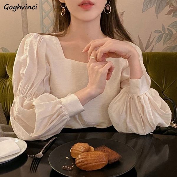 women's blouses shirt shirts solid puff sleeve loose princess style square collar ladies party wear retro korean female spring 230421, White
women's blouses shirt shirts solid puff sleeve loose princess style square collar ladies party wear retro korean female spring 230421, White