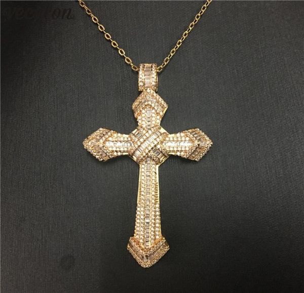 vecalon fashion big cross pendant gold color 925 sterling silver diamond party wedding pendants with necklace for women men jewelr4247654
vecalon fashion big cross pendant gold color 925 sterling silver diamond party wedding pendants with necklace for women men jewelr4247654