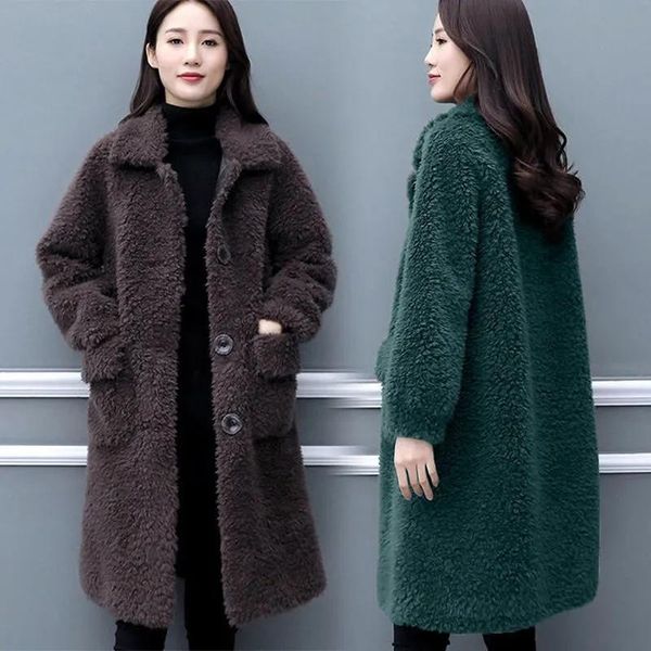 fur winter coat women thicken faux fur coat for fall/winter 2022 korean loose lamblike pure color popular coat female cardigan, Black
fur winter coat women thicken faux fur coat for fall/winter 2022 korean loose lamblike pure color popular coat female cardigan, Black