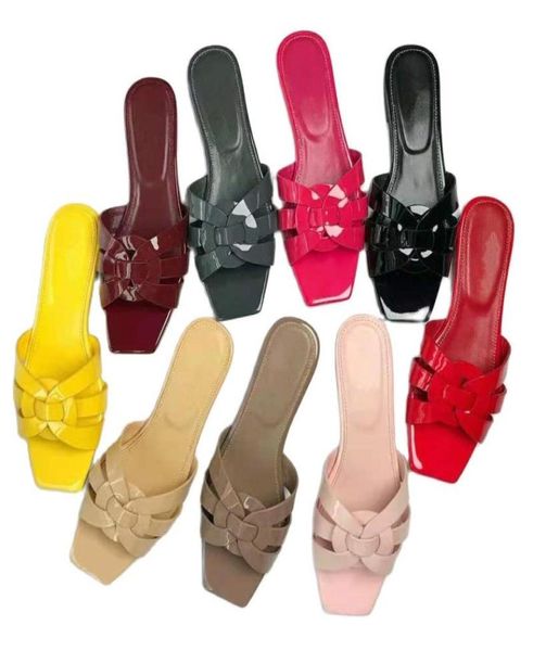 spring summer brand shoes fashion flip flops flat heel sandals word cool patent leather slippers casual streetwear ladies flats si5905118, Black
spring summer brand shoes fashion flip flops flat heel sandals word cool patent leather slippers casual streetwear ladies flats si5905118, Black