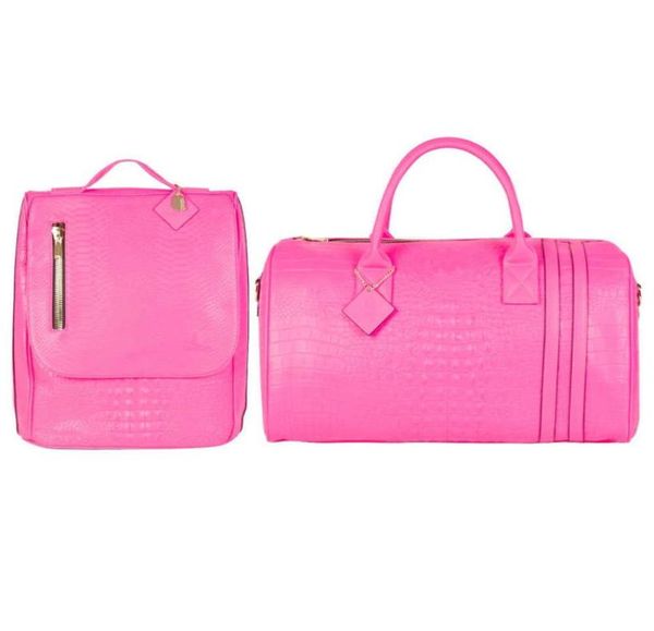 custom croc leather neon pink women duffel weekender travel bag and backpack set1922956
custom croc leather neon pink women duffel weekender travel bag and backpack set1922956