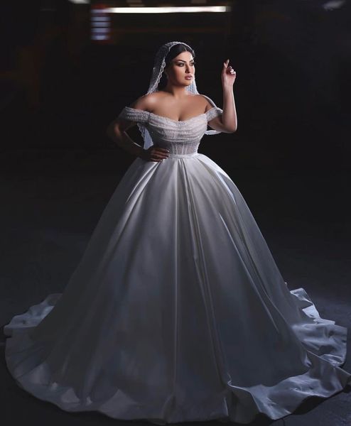 stylish ball gown wedding dresses bateau sleeveless off shoulder sequins appliques beaded floor length ruffles 3d lace satin bridal gowns pl, White
stylish ball gown wedding dresses bateau sleeveless off shoulder sequins appliques beaded floor length ruffles 3d lace satin bridal gowns pl, White