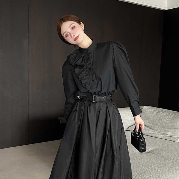 34% off family spring/summer new classic nylon triangle panel leather belt large hemline pleated half length skirt, Black
34% off family spring/summer new classic nylon triangle panel leather belt large hemline pleated half length skirt, Black