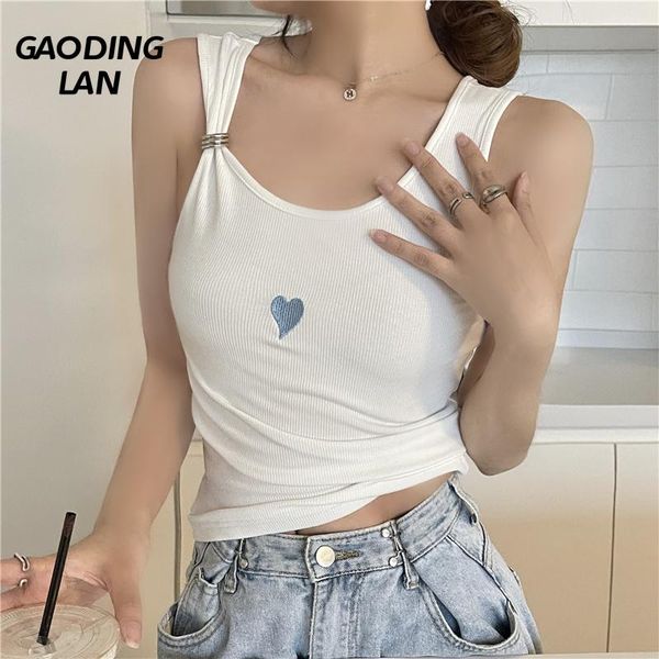 tanks gaodinglan summer women sleeveless tanks love embroidery vest spice girl high street skinny cotton thread slim fit camis, Black;white
tanks gaodinglan summer women sleeveless tanks love embroidery vest spice girl high street skinny cotton thread slim fit camis, Black;white