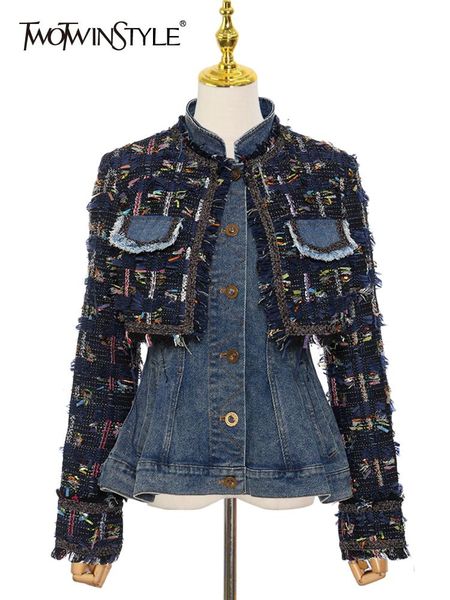 dress twotwinstyle casual two piece set women round neck long sleeve stand collar long sleeve denim vest women's sets autumn 2021, White
dress twotwinstyle casual two piece set women round neck long sleeve stand collar long sleeve denim vest women's sets autumn 2021, White